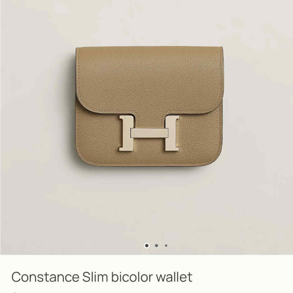 Constance Slim Bicolor Wallet - Tan